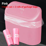 Mini car trash can with 2 garbage bags,leak proof car trash can,multifunctional storage box,suitable for cars,homes,and offices
