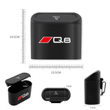 1Pcs Universal Car Trash Can Portable Mini Garbage Box Trash Dustbin For Audi A1 A2 A3 A4 A5 A6 A7 A8 Q1 Q2 Q3 Q4 Q5 Q6 Q7 Q8 TT