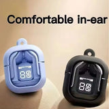 AIR31-In-ear wireless Bluetooth headphones with microphone and LED display screen(Buy Headset Get Protective Case + Lanyard)