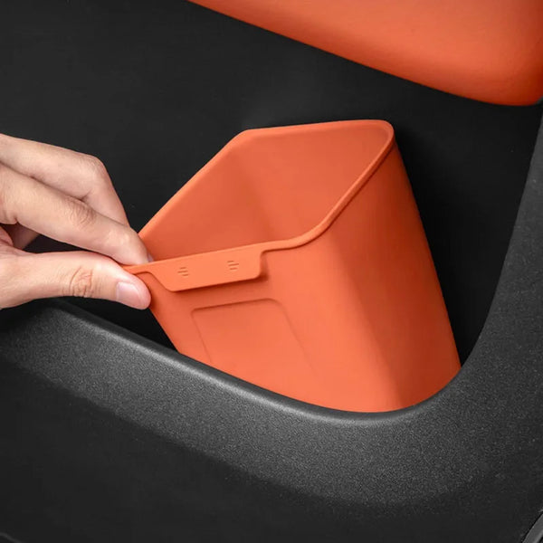 Universal Car Door Trash Can Mini Garbage Bin Silicone Waterproof Auto Door Pocket Storage Box Interior Organizer for Car Access