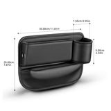 Universal Car Seat Gap Organizer Storage Box Multifunction Leather Crevice Side Storage Pocket Wallet Keys Card with Cup Holder