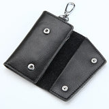 1 PC Second Layer Cowhide Keychain Men Key Holder key Organizer Pouch Car Key Pouch Wallet Housekeeper Key Case Mini Card Bag