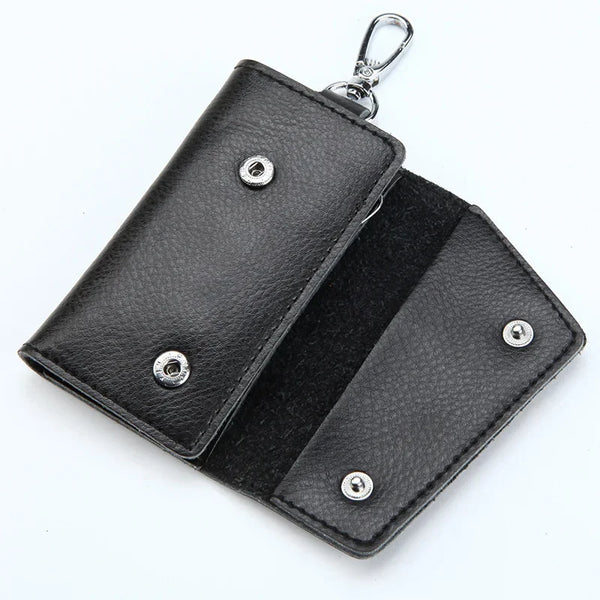 1 PC Second Layer Cowhide Keychain Men Key Holder key Organizer Pouch Car Key Pouch Wallet Housekeeper Key Case Mini Card Bag