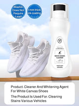 Water-Free White Sneakers Cleaner Stain Remover Anti-Yellowing Whitening Shoe Cleaner   Brush Fast Cleaning