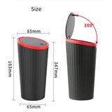 Mini Car Trash Bin, Auto Interior Rubbish Bag & Garbage Container, Compact Dust Organizer Storage Box Bucket