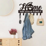 1PC Metal Wall Art Key Holder - Personalized Name Organizer, Durable Home Decor Gift for Entryway