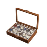 Wood Grain Watch Box 2/3/6/10 Slots Watch Display Case Organizer for Home Watch Storage Collection