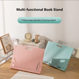 BEISHI Adjustable Desktop Book Stand for Reading with Page Clips Plastic Foldable Book Reading Holder iPad Tablet Laptop Holder
