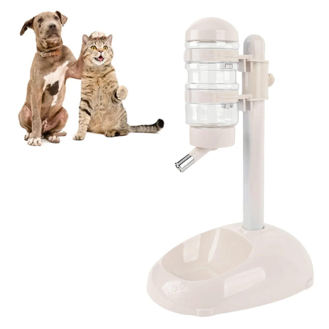 Bowl Bottle Standing Dispenser Easy To Clean High Stability Dog Standing Water Dispenser Feeder Plastic Long Lasting for Puppy