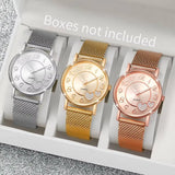 1/3PCS Fashion Heart Dial Women Watches Casual Plastic Strap Quartz Wristwatch Relogio Feminino（Without Box）