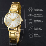 4PCS Fashion Women Watches Diamond Bracelets Set Alloy Strap Quartz Wristwatch Reloj Mujer Girls Clock Gift (Without Box)