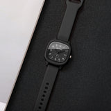 Fashion Square Women Quartz Watch Casual Arabic Dial Silicone Strap Wristwatches Reloj Mujer Girls Clock Gift (Without Box)