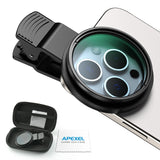 APEXEL 52mm HD Filter Lens Kit, Professional Filters for Mobile Phones and Cameras, with Universal Clip and Storage Bag