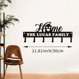1PC Metal Wall Art Key Holder - Personalized Name Organizer, Durable Home Decor Gift for Entryway