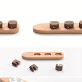 Wooden Cable Organizer Adhesive Cord Holder, No-Drill Wire Keeper for Desk, Solid Wood USB Charging Cable Clip Anti-Tangle