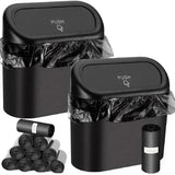 New Car Trash Can (with Lid) 3 Rolls of Garbage Bags for Car Door/Seat Back/Center Console Side/Home/Office Use Small Trash Can