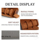【A】Watch Roll Travel Case 1/2/3 Slot, Storage Organizer with Removable Pillows Solid Dividers, Secure