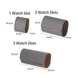 ㈅Watch Roll Travel Case-1/2/3 Slot Watch Storage And Organizer-Secure Storage With Innovative Removable Pillows & Solid Dividers