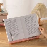 BEISHI Adjustable Desktop Book Stand for Reading with Page Clips Plastic Foldable Book Reading Holder iPad Tablet Laptop Holder