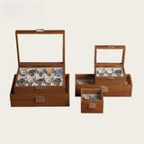 Wood Grain Watch Box 2/3/6/10 Slots Watch Display Case Organizer for Home Watch Storage Collection