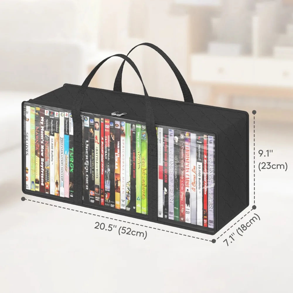 Multifunctional Pvc Storage Bag Large Capacity Dustproof Moistureproof Handheld Organizer For Cd Book Hat Clothes Travel Storage