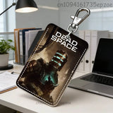 D-Dead S-Space Custom Access Card Case Leather Card Holder Keychain Key Ring Transportation Card Case Gifts