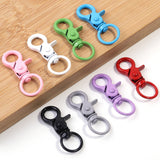 5Pcs/Lot Colorful Swivel Lobster Clasp Hooks Keychain Split Key Ring Connector for Bag Key Chain DIY Jewelry Making Supplies