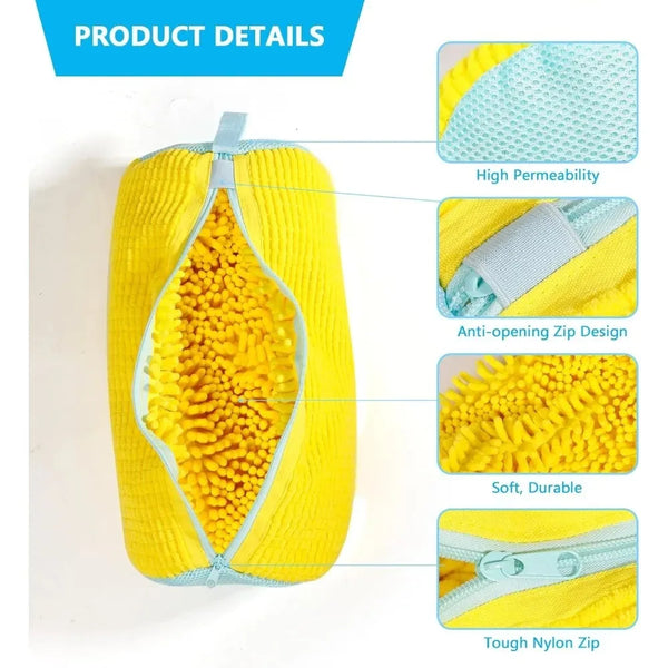Wash Shoes Bag Padded Net Laundry Shoes Protector Fluffy fibers Polyester Washing Shoes Machine Laundry Bag Drying Bags 1PCS