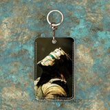 D-Dead S-Space Custom Access Card Case Leather Card Holder Keychain Key Ring Transportation Card Case Gifts