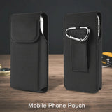 Waist Pack With Hook Mobile Phone Pouch Waterproof Universal Phone Belt Clip Bag Portable Black Phone Belt Hanging Pouch Men