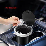 for Cup Holders Storage Compact Leakproof Mini Car Trash Can with Easy-Press Pop-Up Lid Durable Odor-Blocking Waterproof ABS Bin
