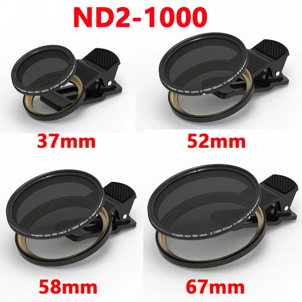 Variable ND Filter Neutral Density Filter For Camera all smartphones mobile lens kit