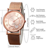 1/3PCS Fashion Heart Dial Women Watches Casual Plastic Strap Quartz Wristwatch Relogio Feminino（Without Box）