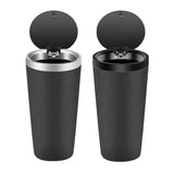 1Pc Premium Car Trash Bin with Press Lid Leakproof Odor Resistant ABS Cup Holder Mini Garbage Can Auto Interior Parts