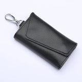 1 PC Second Layer Cowhide Keychain Men Key Holder key Organizer Pouch Car Key Pouch Wallet Housekeeper Key Case Mini Card Bag