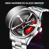 LIGE Unique Creative Quartz Man Watch Steel Band Casual Sports Waterproof Luminous Rotating Wheel Dial Watches for Men Gifts Box