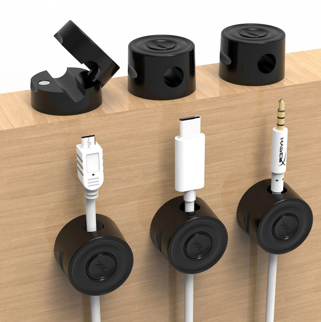 Crossbody Magnetic Cable Organizer Desk Cord Clips Wire Holder