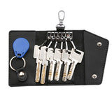 1 PC Second Layer Cowhide Keychain Men Key Holder key Organizer Pouch Car Key Pouch Wallet Housekeeper Key Case Mini Card Bag
