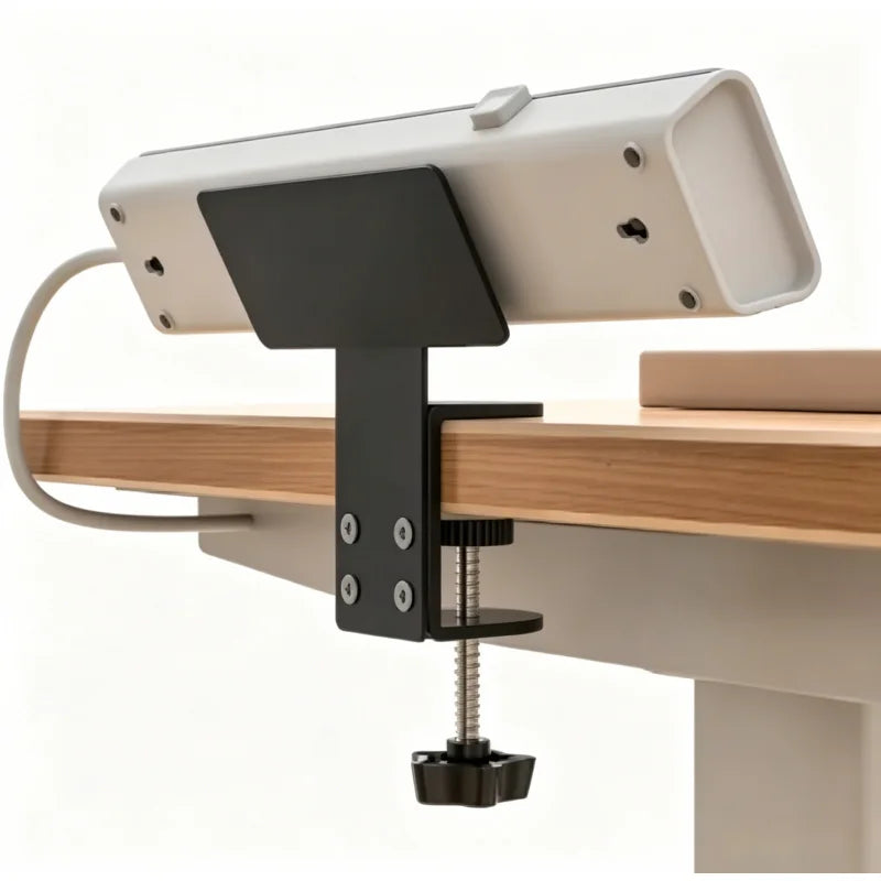 No-Drill Under Desk Power Strip Holder, Cable Organizer Tray for Wire Management & Storage
