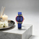 Neutral Large Dial Bamboo Wristwatch Dual Time Display Leather Band Buckle Lightweight Natural Bamboo Watch