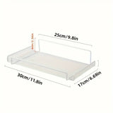Stainless Steel Wall-Mounted Router Shelf No-Drill Space-Saving Organizer for TV Top Boxes Keys Small Items in Living Room