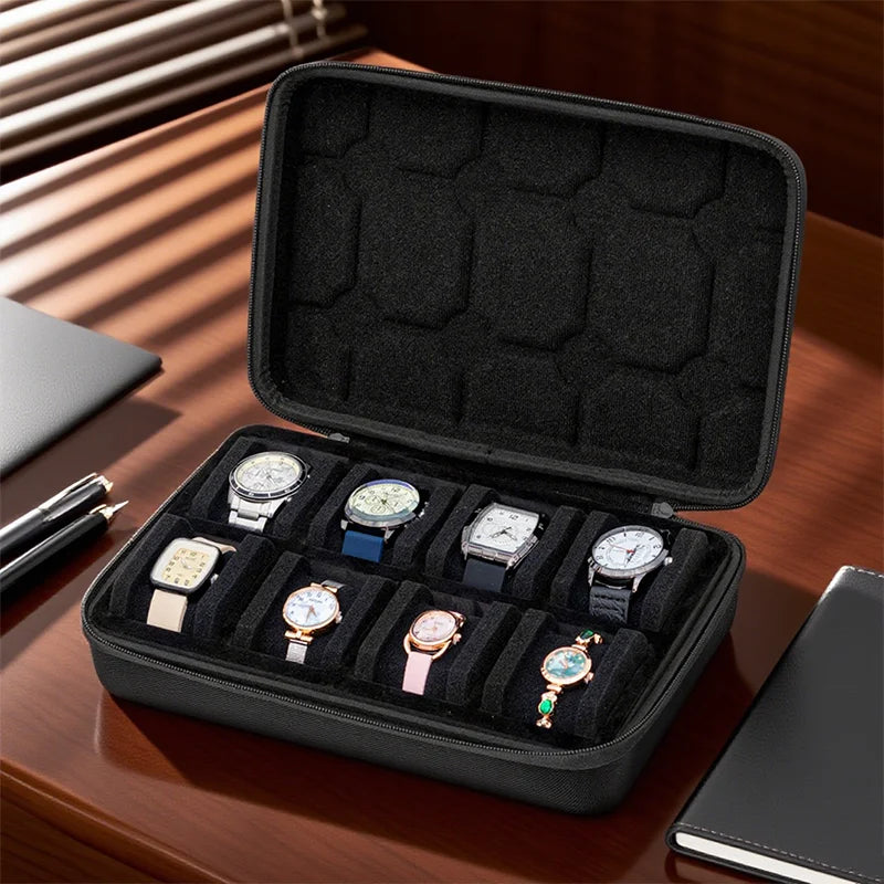 Watch Box Travel Watch Storage Box Organizer Portable Waterproof EVA Watch Carrying Case Smart Watches Display Box Men Gift Box