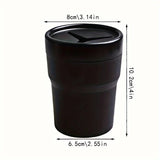 1pc Multi functional car with lid mini trash can desktop storage ashtray storage box car cup holder trash can