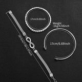 4PCS Fashion Women Watches Diamond Bracelets Set Alloy Strap Quartz Wristwatch Reloj Mujer Girls Clock Gift (Without Box)
