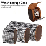 【A】Watch Roll Travel Case 1/2/3 Slot, Storage Organizer with Removable Pillows Solid Dividers, Secure