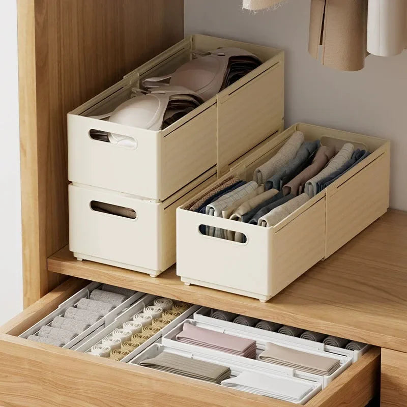 Scalable Drawer Organizer Adjustable Household Cabinet Storage Box Stackable Kitchen Organizer Home Classification Storage Box