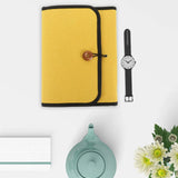 Heavy Duty Watchband Storage Bag Sturdy Organizer Pouch with Zipper Hanging Design for Watch Straps Earphones Cables Travel