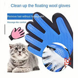 Pet Hair Glove Comb Pet Dog Cat Grooming Cleaning Glove Deshedding Hair remover Massage Brush Animal Supplies BHL1049-cat