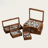 Wood Grain Watch Box 2/3/6/10 Slots Watch Display Case Organizer for Home Watch Storage Collection