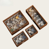 Wood Grain Watch Box 2/3/6/10 Slots Watch Display Case Organizer for Home Watch Storage Collection
